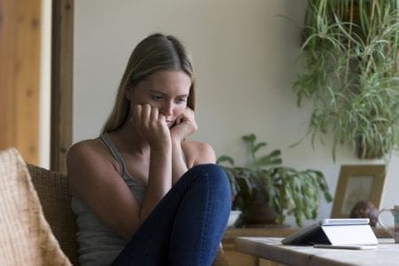 divorcing woman grieving